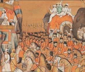 Cavalry in the Durbar Procession of Mughal Emperor Akbar II (reigned 1806-1837)