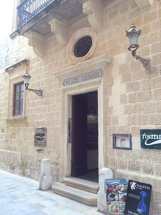 <span class="mw-page-title-main">Palazzo Costanzo</span> Palace in Mdina, Malta