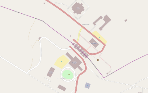 Aujourd'hui, carte du site de la Joint Security Area (la ligne de démarcation est inscrite en violet).