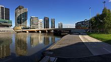 Panorama of the Charles Grimes Bridge over the Yarra River (1).jpg