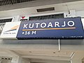 Papan nama Stasiun Kutoarjo versi tahun 2017