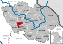 Läget för Patersdorf i Landkreis Regen