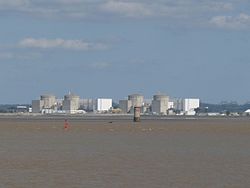 Vue panoramique de la centrale et des quatre réacteurs REP