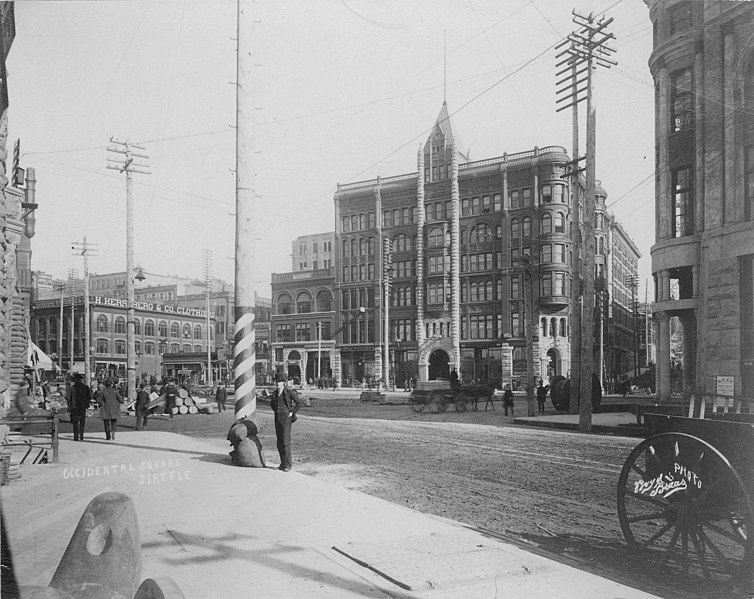 File:Pioneer Square showing the Pioneer Building, Seattle, ca 1891 (BOYD+BRAAS 88).jpg