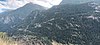 Piste forestière de Bissorte à Orelle vue depuis le virage 1 de la piste forestière de l'Arcellin à Orelle.