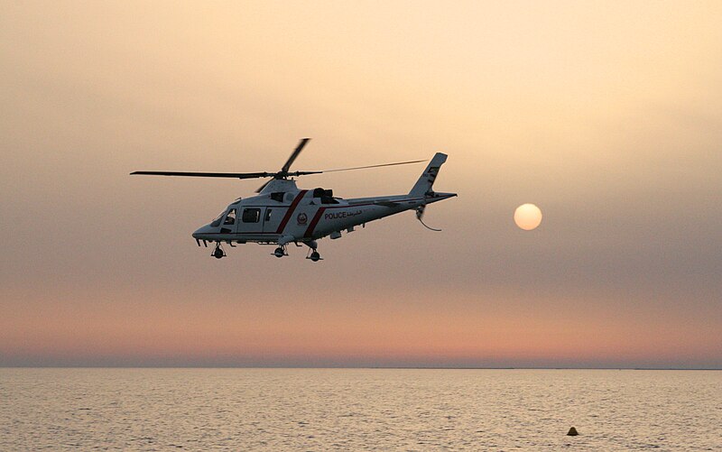 File:Police helicopter at sunset (Unsplash).jpg