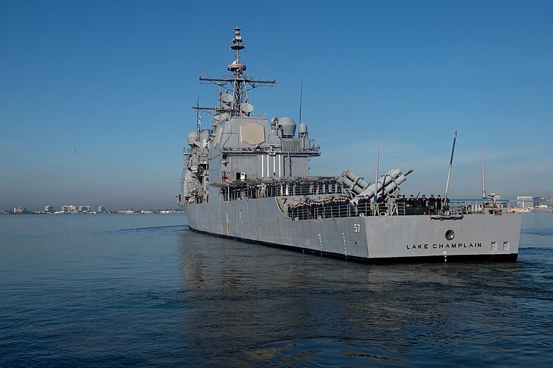 File:Port stern view of USS Lake Champlain (CG-57) departing San Diego 180104-N-HS117-0099.jpg