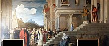 Thumbnail for The Presentation of the Virgin at the Temple (Titian)