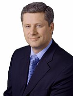 Prime Minister Stephen Harper was Time's Canadian Newsmaker of the Year in 2006 and 2008. Prime Minister Stephen Harper in 2006.jpg