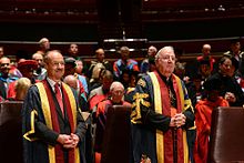 Professor Peter Lutzeier and Cardinal Cormac Murphy-O'Connor at Graduation, 2014 Prof Peter Lutzeier and Cardinal Cormac Murphy-O'Connor.jpg