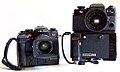 Leica R4 (1980) y Leica SL2 MOT (1974)