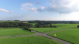 View of Önkfeld (on top of the mountain), Im Kamp and Fuhr (front)