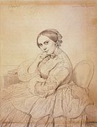 Portrait of Delphine Ramel, 1855, Fogg Art Museum Ramel Ingres dessin.jpg