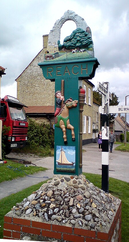 Reach village sign west face.JPG