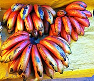 Κόκκινες μπανάνες από το Μετεπέκ, Μεξικό.