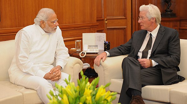 Gere with Narendra Modi in 2015