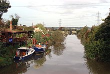 The river above Iden Lock, the junction with the Royal Military Canal