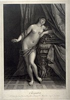 Kleopatra, karya Robert Strange (1777), meniru karya Guido Reni