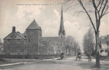 Roseville Presbyterian Church, before the addition of the Manse and Kitchen, 1800s Roseville Church 1800s.gif