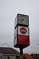 English: Rotating clock near Komenského square in Třebíč. Čeština: Otáčivé hodiny u Komenského nám. v Třebíči.