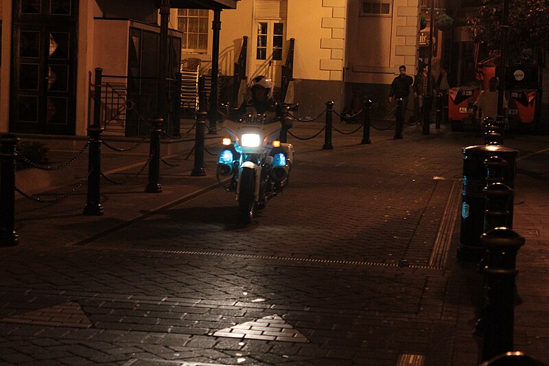 File:Royal Gibraltar Police motorcycle escorting awkward load thorugh narrow streets (3).JPG