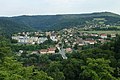 Čeština: Pohled na Roztoky u Křivoklátu z vyhlídky Na Hřebínku, Středočeský kraj English: Town of Roztoky u Křivoklátu seen from Na Hřebínku lookout point, Central Bohemian Region, CZ