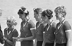 Russian rowing women coxed four EC 1964.jpg