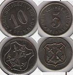 Coins issued in 1919 by the City of Solingen