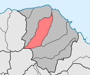 Localização no município de Santana