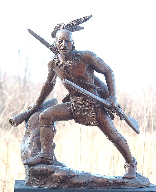 Statue of Daniel Nimham, a sachem of the Wappinger.