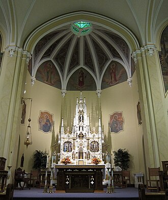Church sanctuary Saint Rose Catholic Church (Saint Rose, Ohio) - interior, sanctuary.jpg