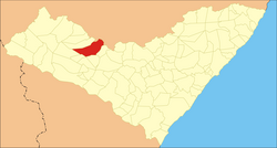 Localização de Santana do Ipanema em Alagoas