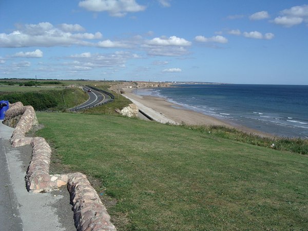 The coast at almost the northernmost point of Seaham, looking towards Sunderland