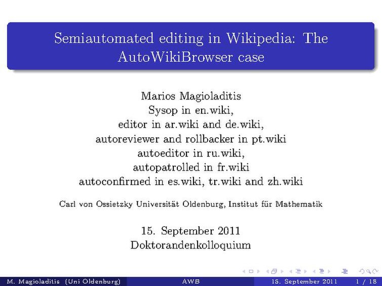 Fișier:Semiautomated editing in Wikipedia, The AutoWikiBrowser case.pdf