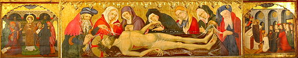 Bewening van Christus, predella van het retabel van de Heilige Geest van Pere Serra