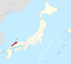 Lage der Präfektur Shimane in Japan