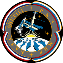 Descrierea imaginii Shuttle-Mir Patch.svg.