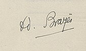 Unterschrift von Edmond Brazès