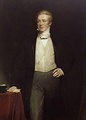 Robert Peel, twice Prime Minister of the United Kingdom and founder of the Conservative Party Sir Robert Peel, 2nd Bt by Henry William Pickersgill-detail.jpg