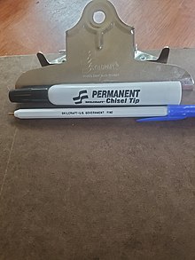 Government-issue pen, marker and clipboard made by Skilcraft Skilcraft items.jpg