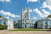 The Smolny Cathedral from Saint Petersburg (Russia), by Bartolomeo Rastrelli, built between 1748 and 1764
