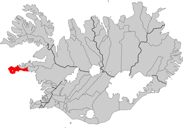 斯奈山镇在冰岛的位置
