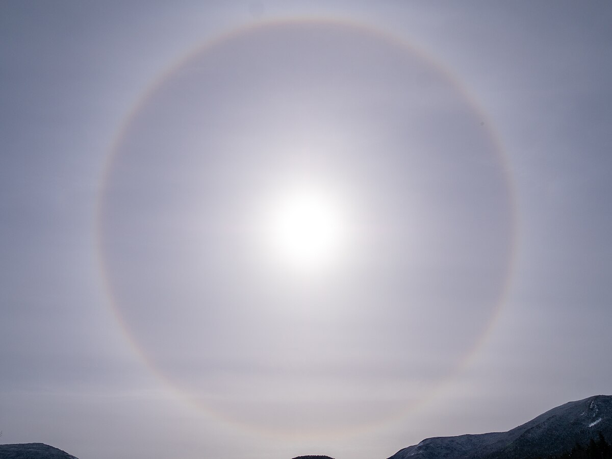 Halo around sun seen by many Tuesday afternoon