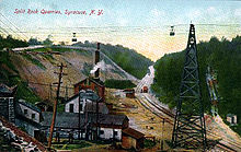 Postcard depicting Split Rock quarry operations around 1910 Split-rock 1910.jpg