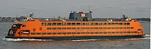 The Staten Island Ferry provides travel between lower Manhattan and the St. George Terminal. Staten island ferry 2.jpg