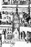 Het stadhuis ca. 1560 (Fragment van een kaart van Reinier Boitet)