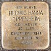 Stolperstein Gneisenaustraße 41 (Hedwig Hanna Oppenheim) in Hamburg-Hoheluft-West.JPG