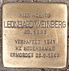 Stolperstein Grindelallee 90 (Leonhard Weinberg) in Hamburg-Harvestehude.JPG