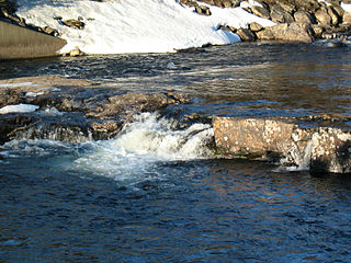 Hallingdalselva river in Norway