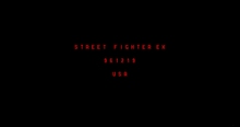 Street Fighter EX splash screen showing release number in CalVer format: "961219 USA" Street Fighter EX Opening Version Number.png